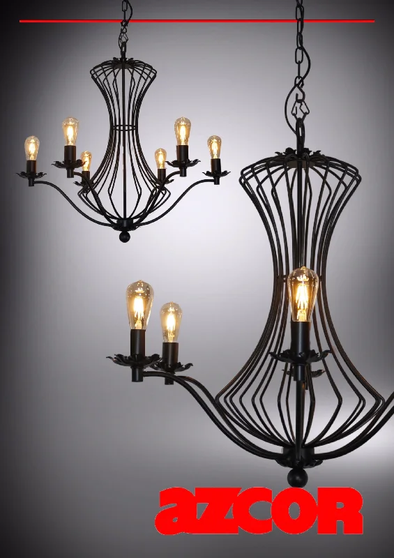 Chandeliers with Metal Frames in Black FinishUrsula Chandelier 6