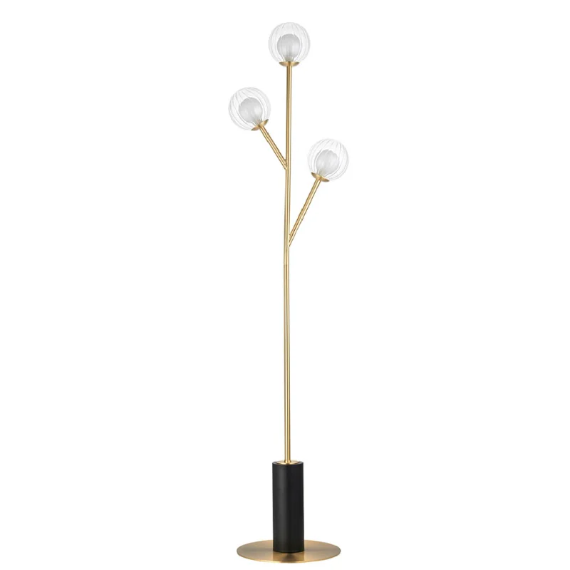 Marble Base Floor Lamp for a Touch of Luxury3 Light Floor, Satin Brass - ID 12093