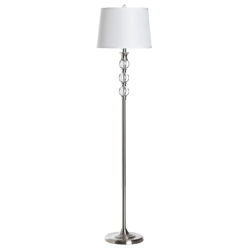 Industrial Style Floor Lamp with Exposed Bulbs for Loft Apartments61.5" Sapphira Crystal & Metal Floor Lamp - 14x14x61.5"