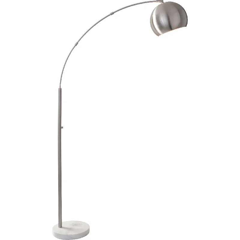 Marble Base Floor Lamp for a Touch of LuxuryAsheville Arc Lamp Brushed Steel