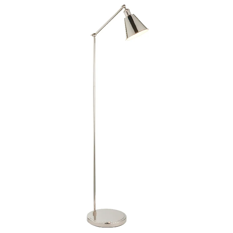 Wood Floor Lamp with Natural Grain for a Warm and Organic FeelBright Nickel Plated Adjustable Floor Lamp - ID 11692