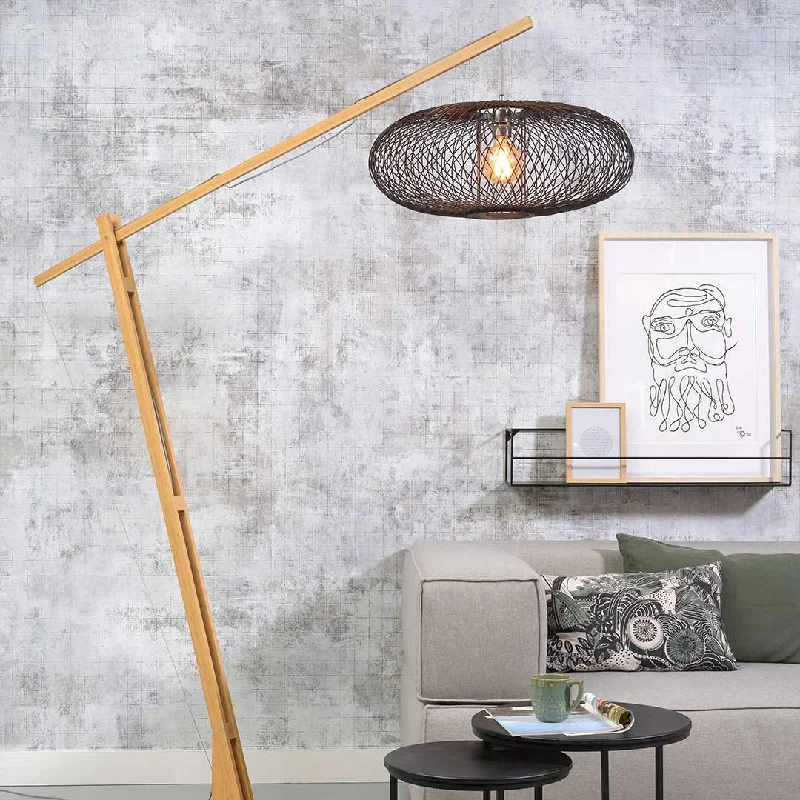 USB Charging Port Floor Lamp for Convenient Device ChargingCango Bamboo Floor Lamp