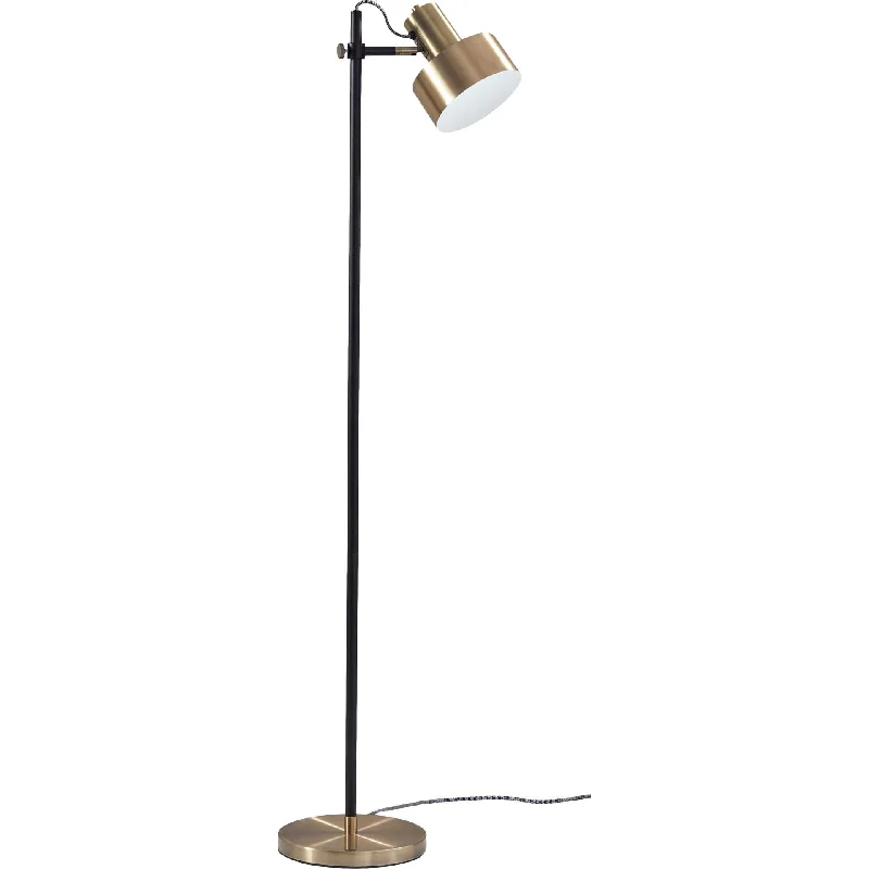 Fabric Floor Lamp with a Linen Shade for a Relaxed AestheticClamart Floor Lamp Brass/Black