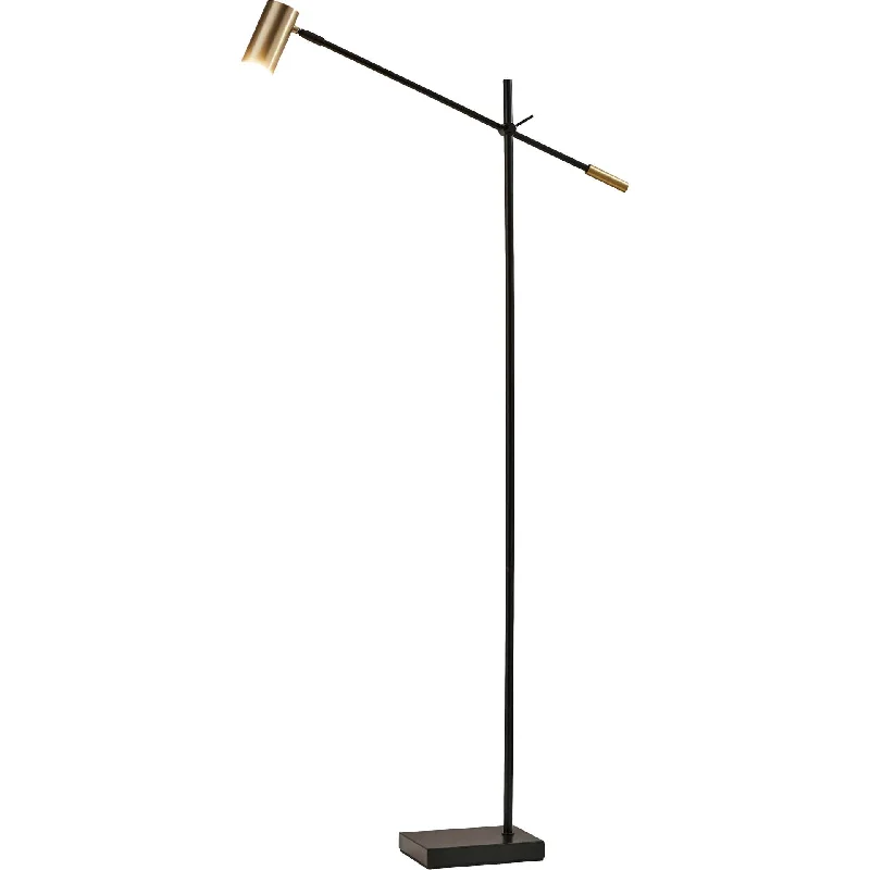 Bohemian Inspired Floor Lamp for Eclectic Home DecorColombes LED Floor Lamp Black/Brass