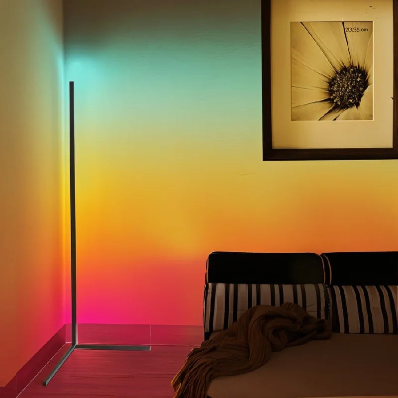 Smart Floor Lamp with Voice Control and Bluetooth ConnectivityLinear Floor Lamp