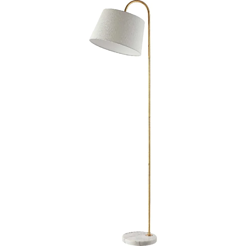 Modern Minimalist Floor Lamp for Contemporary Living RoomsDahlia Floor Lamp Gold/White