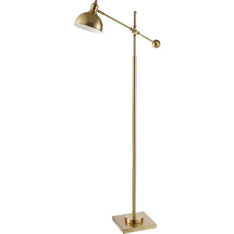 Wood Floor Lamp with Natural Grain for a Warm and Organic FeelDajana Floor Lamp Brass Gold