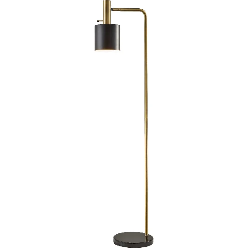 Bohemian Inspired Floor Lamp for Eclectic Home DecorEpinal Floor Lamp Antique Brass/Black