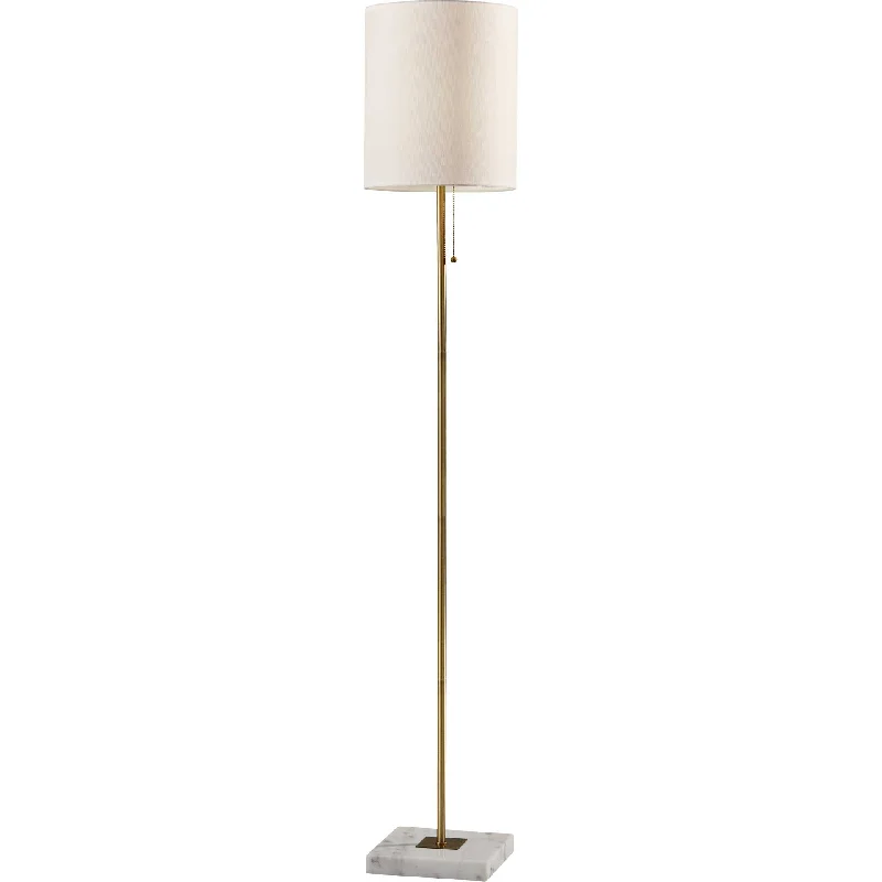 USB Charging Port Floor Lamp for Convenient Device ChargingFife Floor Lamp Antique Brass