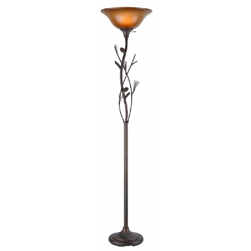  Way Switch Floor Lamp for Multiple Light Intensity LevelsGlass Shade 3-way 150-watt Pinecone Torchiere Lamp