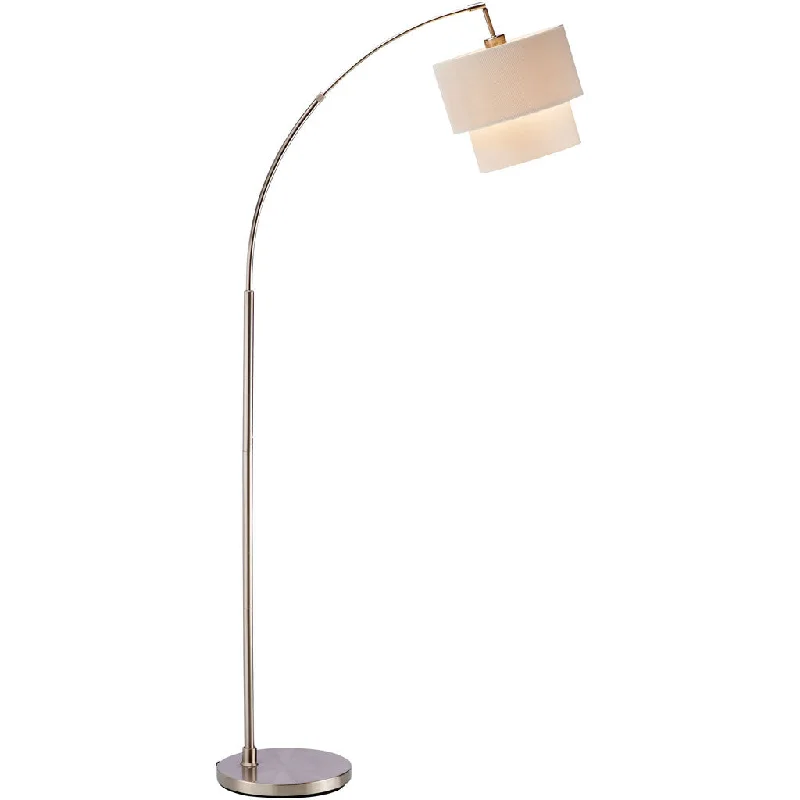 Wood Floor Lamp with Natural Grain for a Warm and Organic FeelGlimmer Arc Lamp Brushed Steel