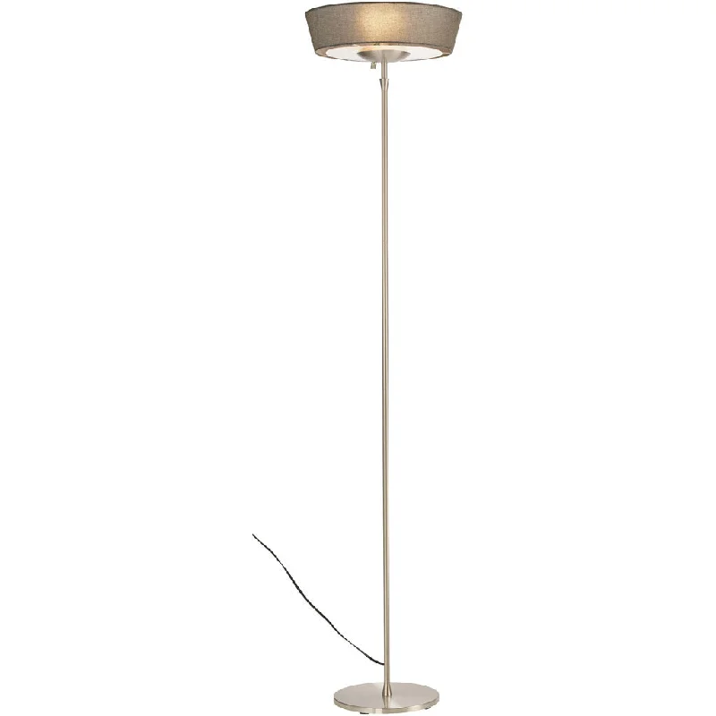 Glass Floor Lamp with Frosted Shades for Soft Diffused LightHale Floor Lamp Gray