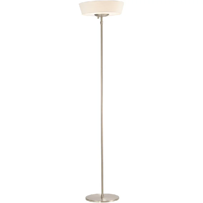 Fabric Floor Lamp with a Linen Shade for a Relaxed AestheticHale Floor Lamp White