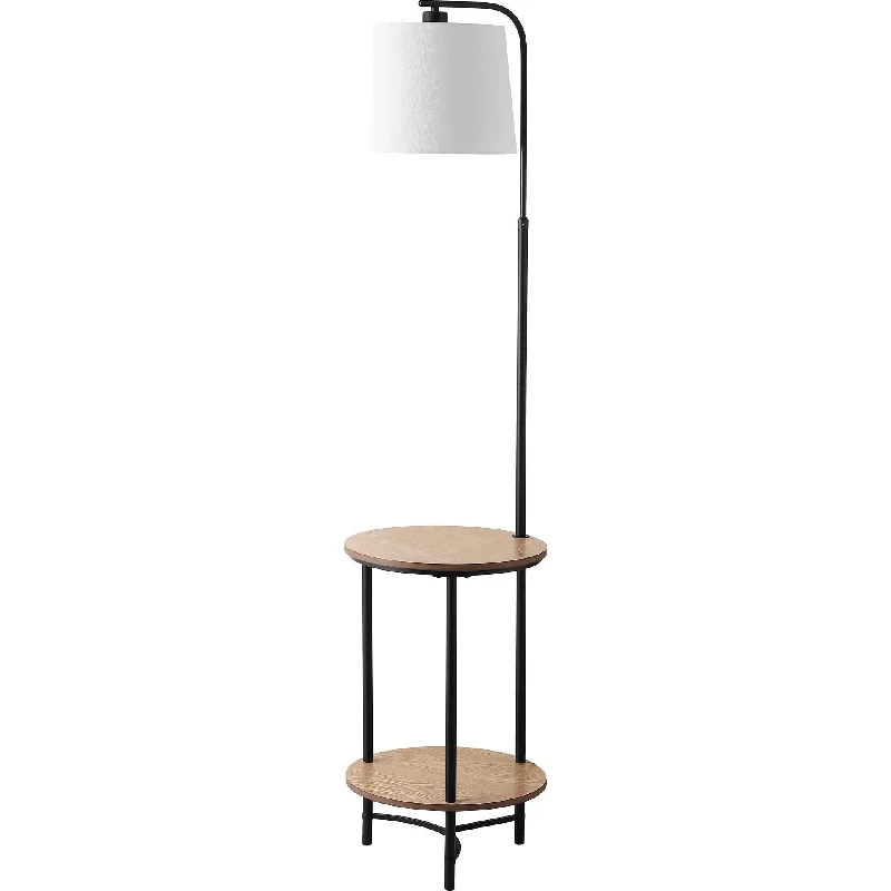 Fabric Floor Lamp with a Linen Shade for a Relaxed AestheticHenni Floor Lamp Matte Black