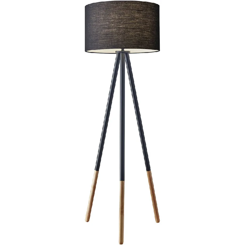 Wood Floor Lamp with Natural Grain for a Warm and Organic FeelLong Floor Lamp