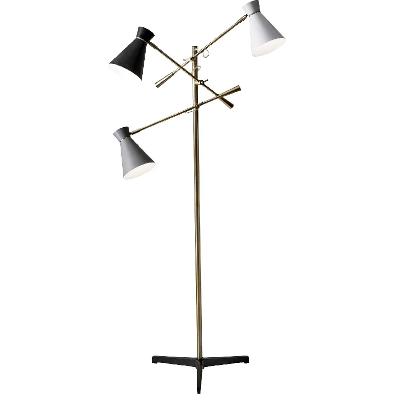 Smart Floor Lamp with Voice Control and Bluetooth ConnectivityLyon 3-Arm Floor Lamp Brass