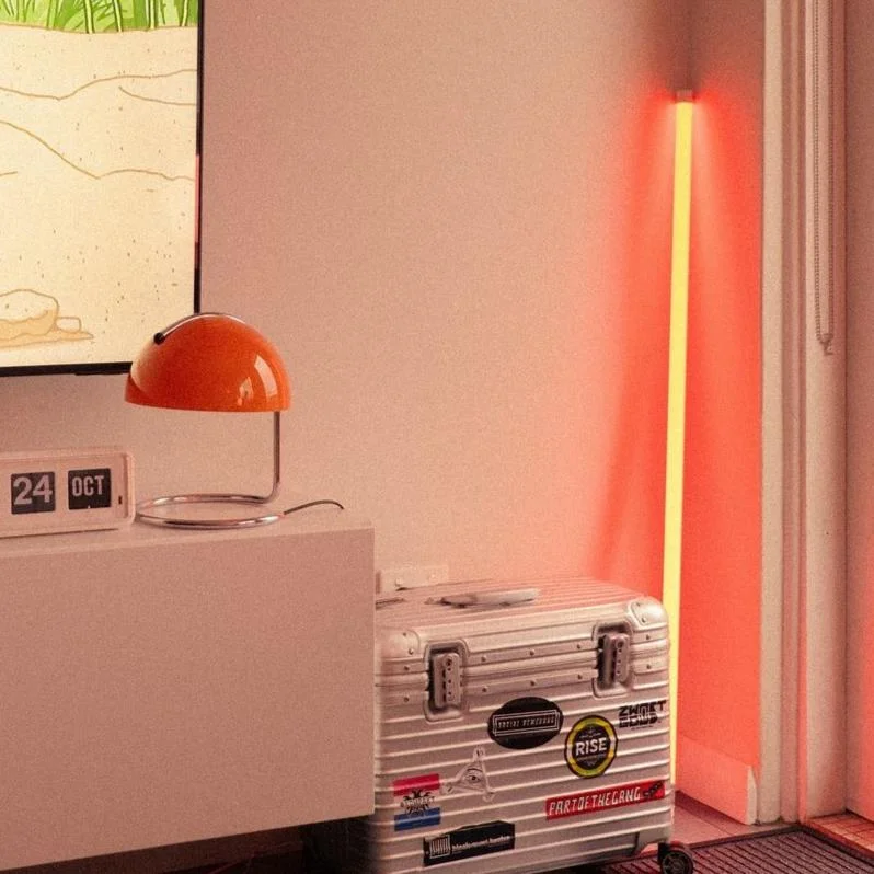 Smart Floor Lamp with Voice Control and Bluetooth ConnectivityNeon Tube Floor Lamp