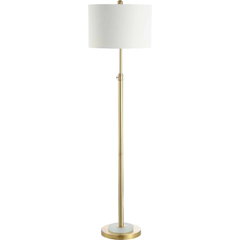 USB Charging Port Floor Lamp for Convenient Device ChargingPiran Floor Lamp Brass Gold/Frost White