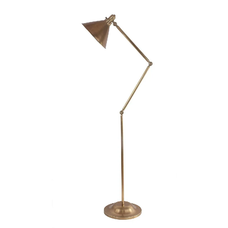 Marble Base Floor Lamp for a Touch of LuxuryGrenoble Aged Brass Adjustable Floor Lamp - ID 7796