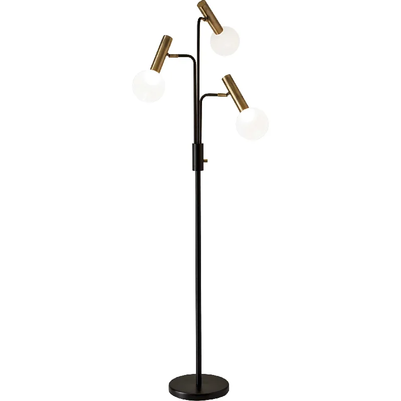 USB Charging Port Floor Lamp for Convenient Device ChargingSimon LED 3-Arm Floor Lamp Black/Brass