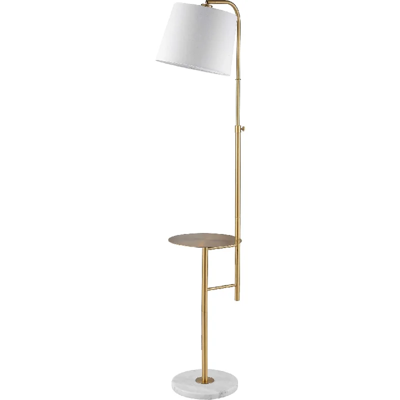 Fabric Floor Lamp with a Linen Shade for a Relaxed AestheticSonam Floor Lamp Brass Gold