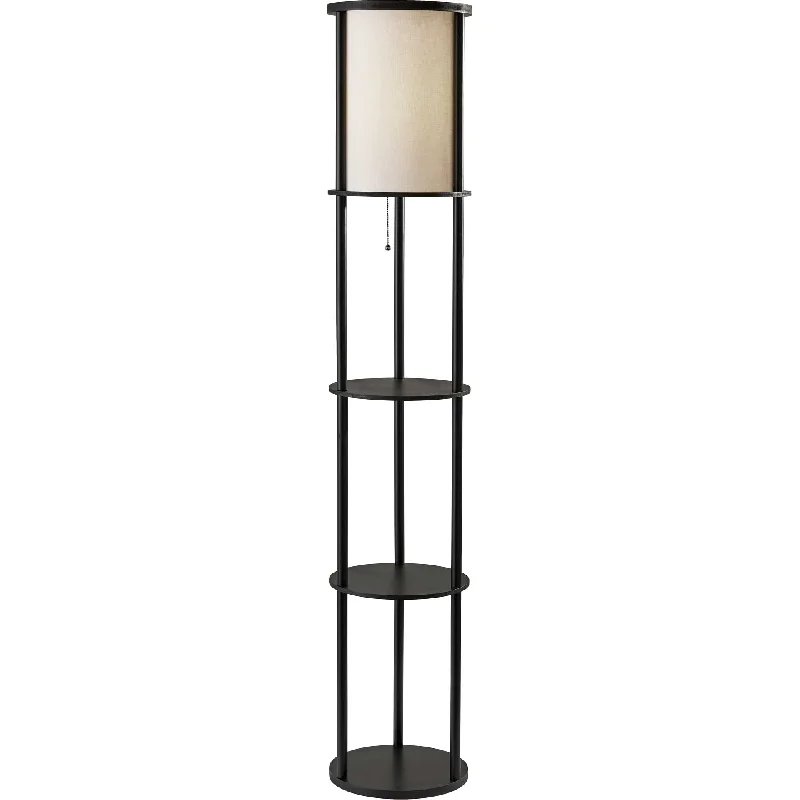 Modern Minimalist Floor Lamp for Contemporary Living RoomsStavanger Shelf Floor Lamp Black