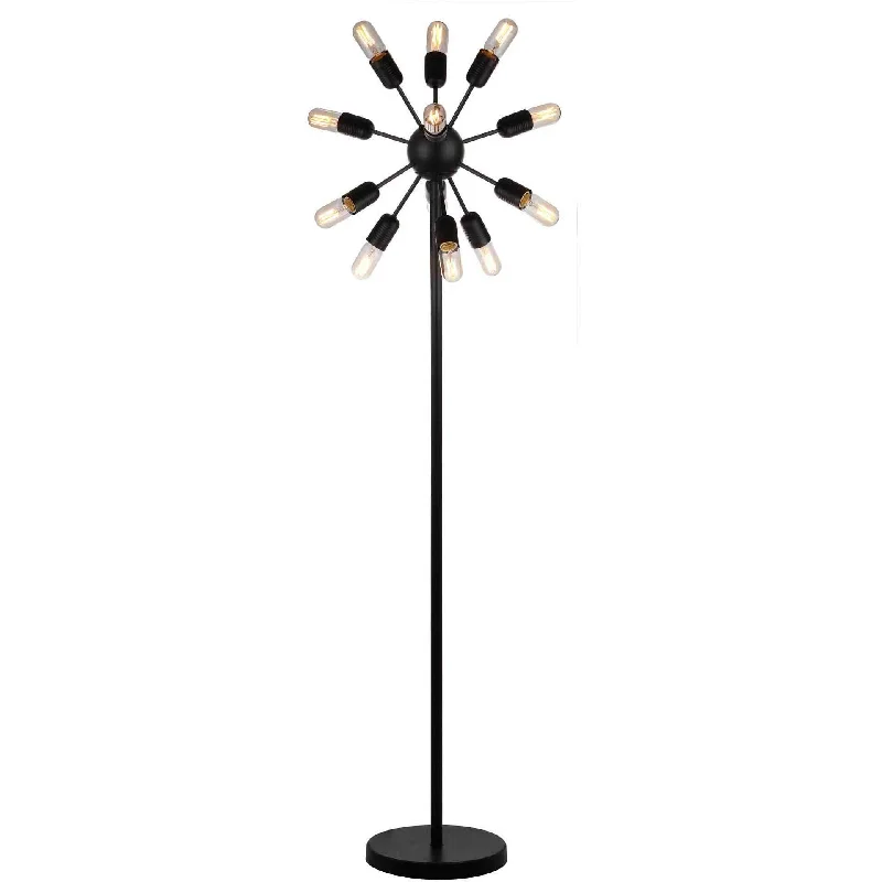 Rustic Farmhouse Style Floor Lamp for Cozy BedroomsUriah Retro Floor Lamp Black