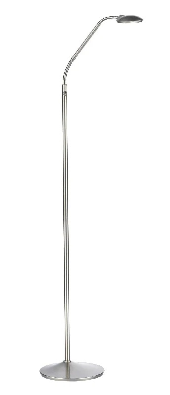 Metal Floor Lamp with a Matte Black Finish for a Sleek LookPreston Satin Chrome LED Floor Lamp - ID 5058