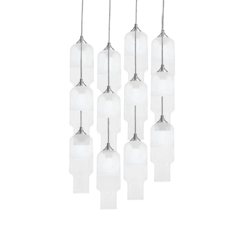 Tropical - Themed Ceiling Lights with Palm - Leaf Shapes and Rattan WrapsAlba Cluster Pendant Light - Glass