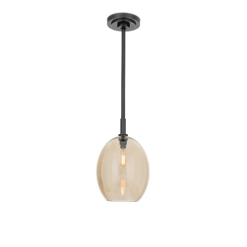 Industrial Style Ceiling Lights with Exposed Bulbs and Metal CagesArtemis Pendant Single (Oil Rubbed Bronze with Champagne Glass)