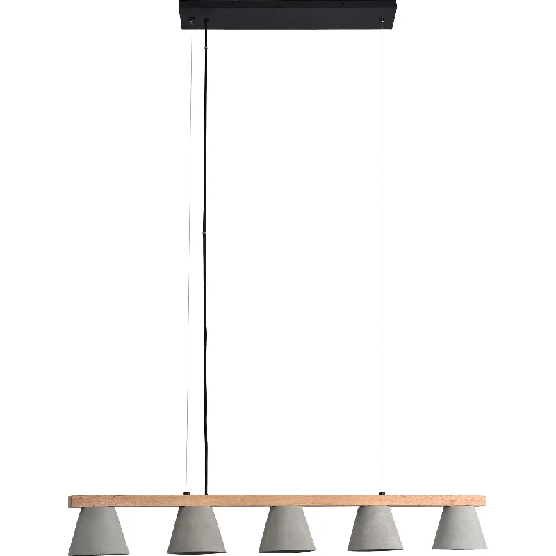 Mediterranean - Style Ceiling Lights with Terra - Cotta and Ceramic DetailsBlaine Wood & Concrete Pendant Light