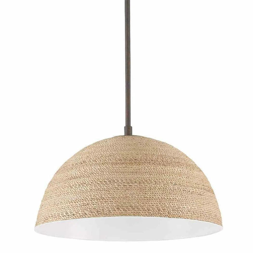 Mid - Century Modern Ceiling Lights with Simple, Sleek LinesBronze Gold Sugar White Natural Rope Tobago Pendant