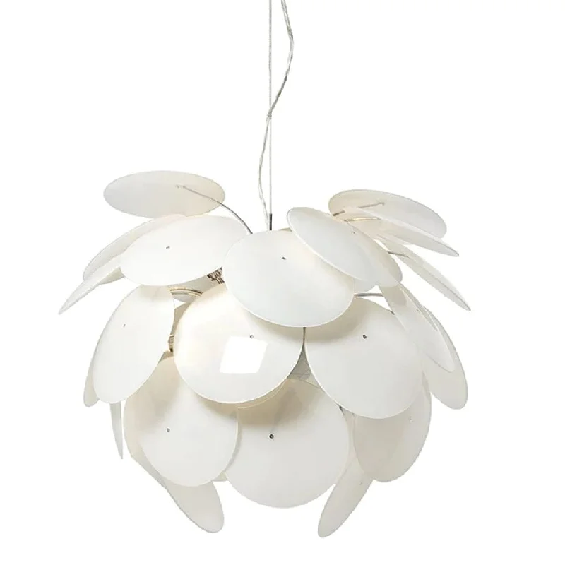 Art Deco Ceiling Lights with Geometric Patterns and Metallic FinishesChrome Lotus Pendant