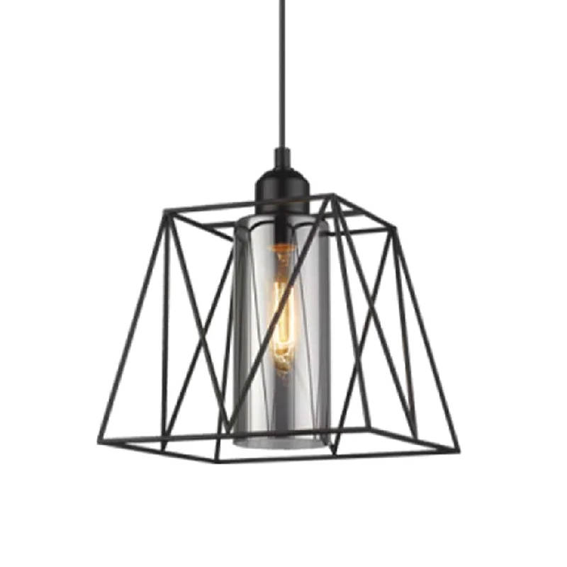 Mediterranean - Style Ceiling Lights with Terra - Cotta and Ceramic DetailsColton Metal and Glass Pendant Light