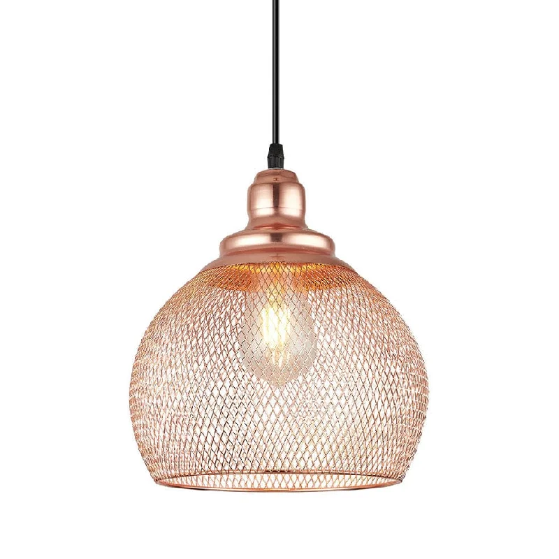 Industrial Style Ceiling Lights with Exposed Bulbs and Metal CagesCosta Pendant Light