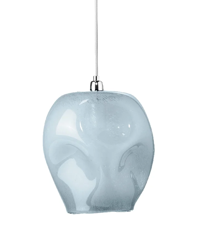 African - Inspired Ceiling Lights with Tribal Patterns and Natural MaterialsDimpled Glass Pendant Cornflower Blue