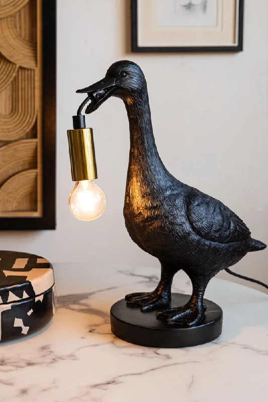 marble table lamps with a luxurious veined pattern for high end decorDuck Table Lamp