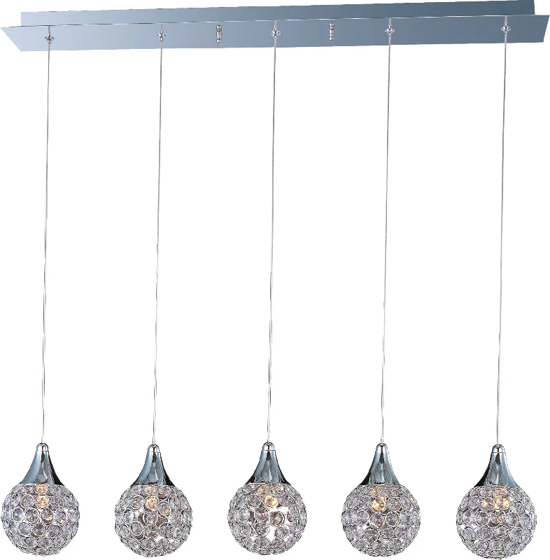 Art Deco Ceiling Lights with Geometric Patterns and Metallic FinishesBrilliant 5-Light Pendant