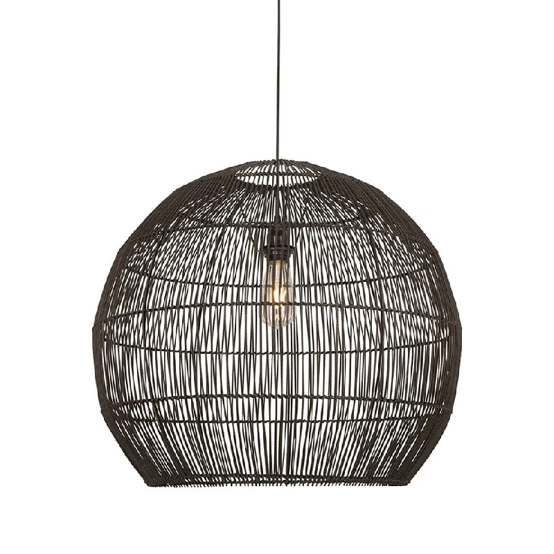 African - Inspired Ceiling Lights with Tribal Patterns and Natural MaterialsErna Pendant Light - Woven Rattan