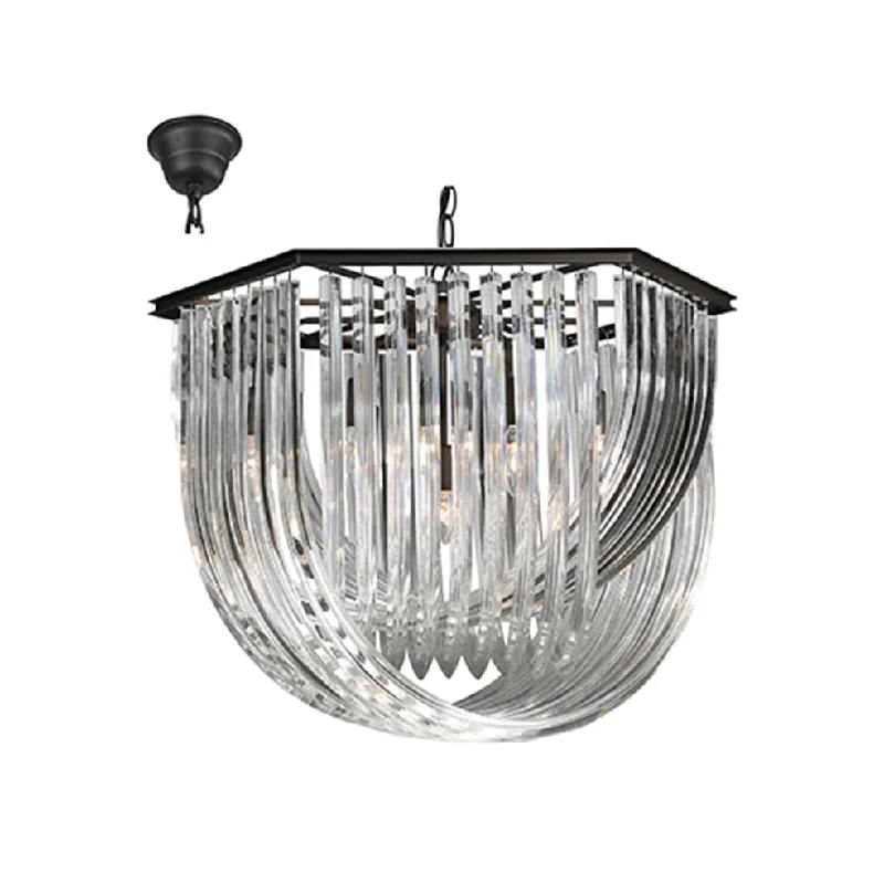 Tropical - Themed Ceiling Lights with Palm - Leaf Shapes and Rattan WrapsExclusive Crystal Pendant Light