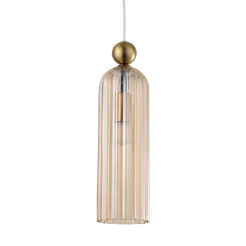 Mediterranean - Style Ceiling Lights with Terra - Cotta and Ceramic DetailsFlorence Fluted Glass Pendant Light White | Cognac