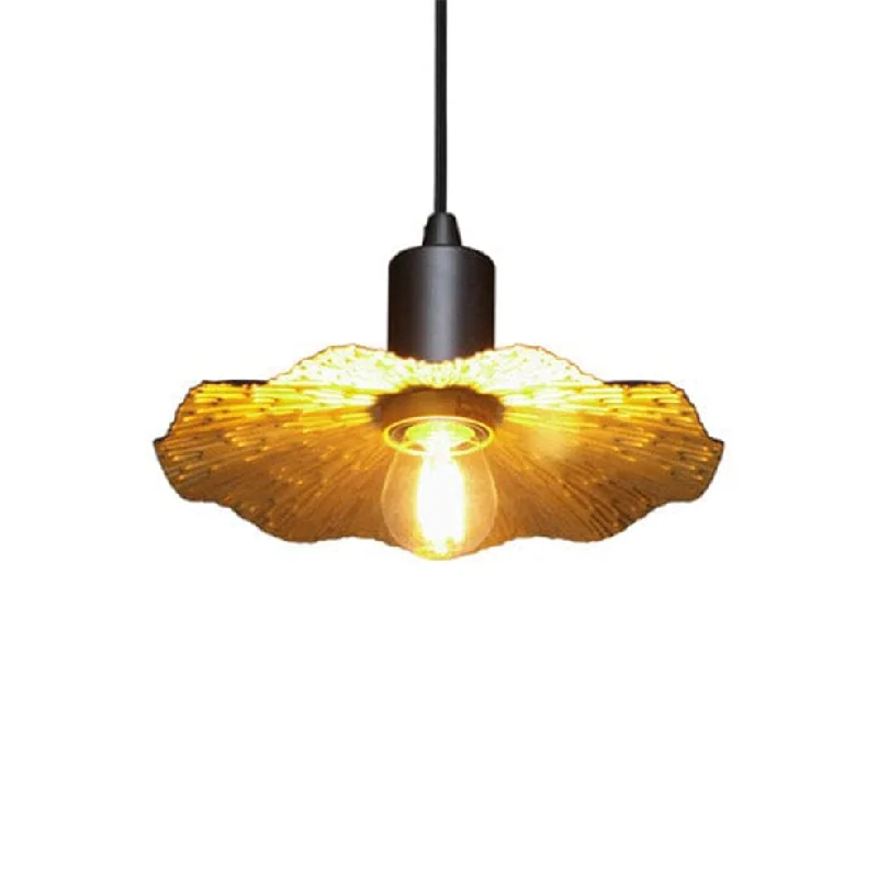 African - Inspired Ceiling Lights with Tribal Patterns and Natural MaterialsGolden Flower Pendant Light | 2 Sizes