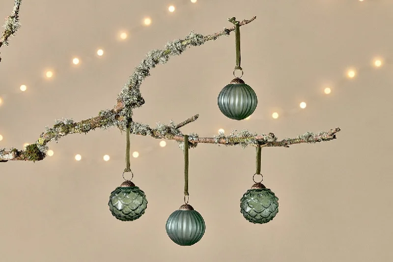 Rustic Ceiling Lights with Reclaimed Wood and Distressed FinishesHara Baubles - (Set of 4)