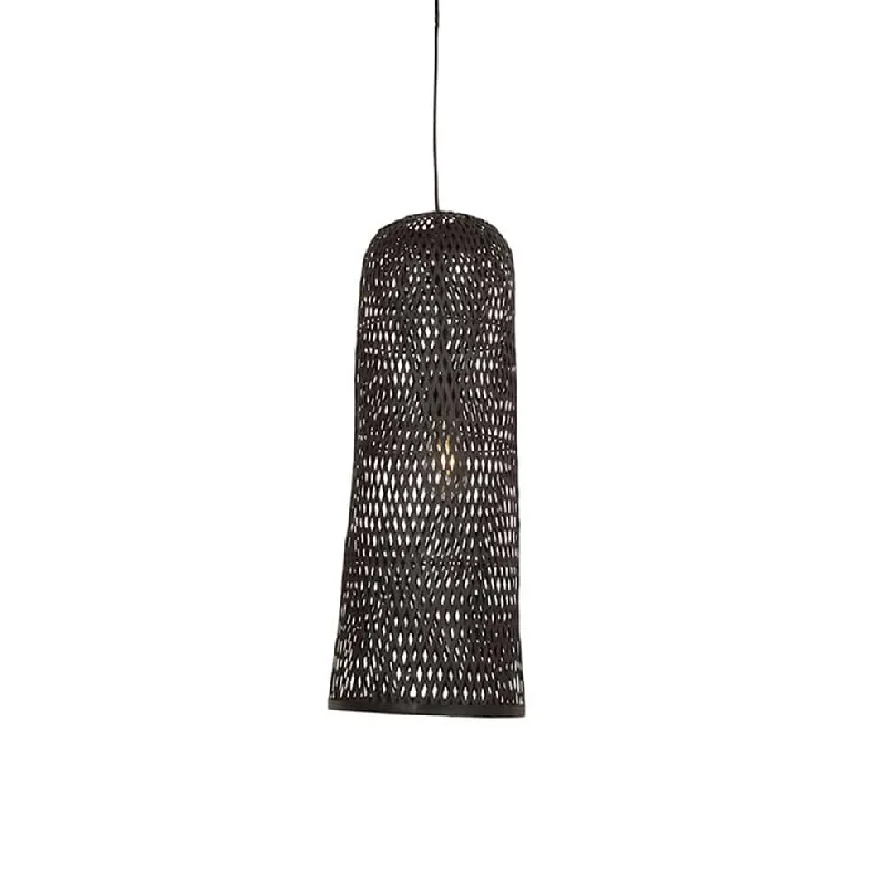 Retro Ceiling Lights Inspired by the 1950s and 1960s DesignJellis Bamboo Pendant Light Black