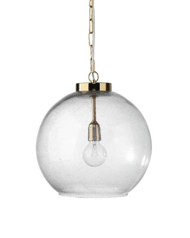 Glass Ceiling Lights with Frosted, Colored, or Etched GlassLuca Pendant Brass