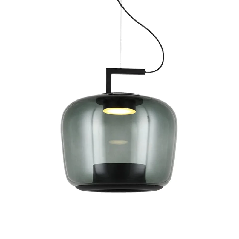 Japanese - Inspired Ceiling Lights with Shoji - Screen - like DiffusersMagnum 2 Glass Pendant Light | Amber or Green