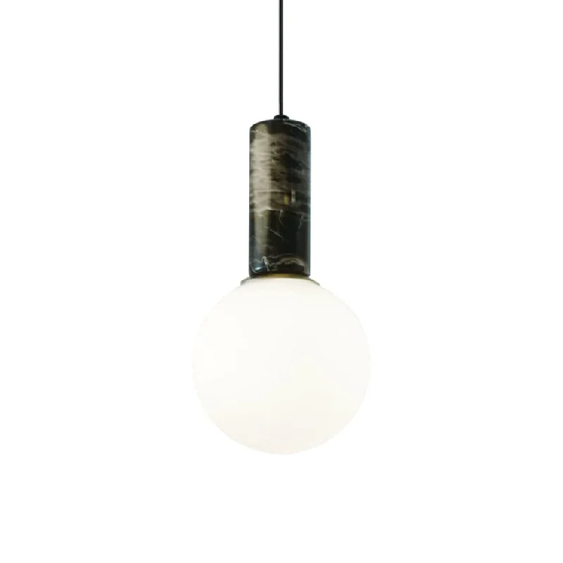 African - Inspired Ceiling Lights with Tribal Patterns and Natural MaterialsMarble Pendant Light Black | White