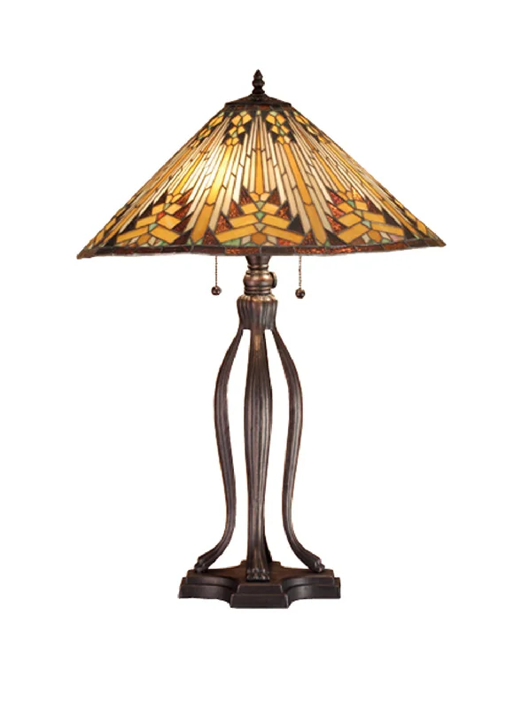 gothic style table lamps with dark finishes for a mysterious lookThree Light Table Lamp