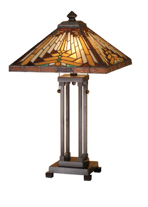 asian inspired table lamps with bamboo accents for a zen atmosphereTwo Light Table Lamp