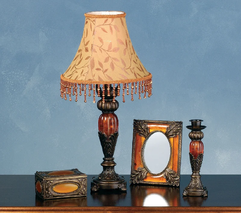 fabric table lamps with a linen shade for a relaxed and breathable lookVanity Set